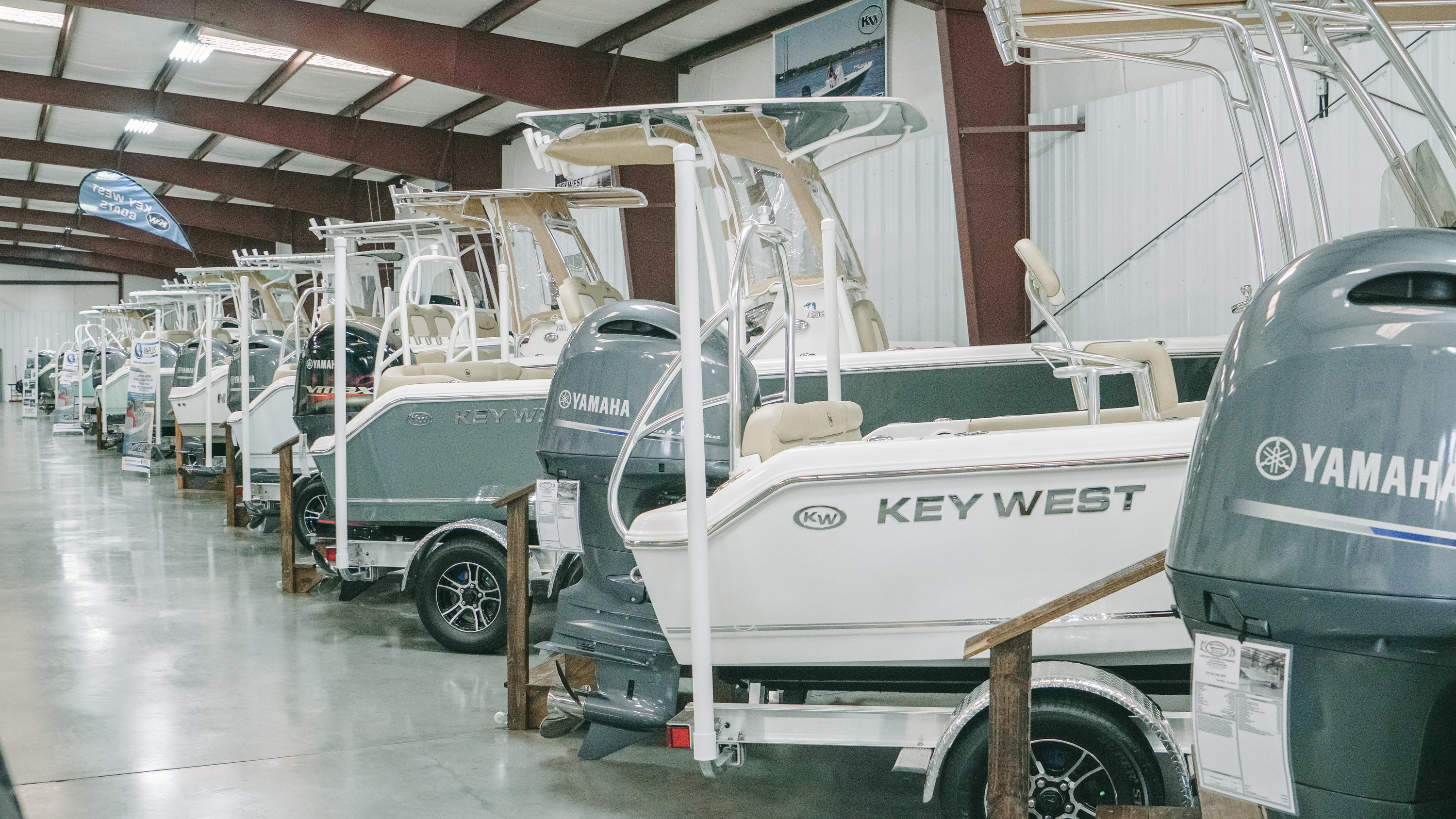 Indoor boat showroom